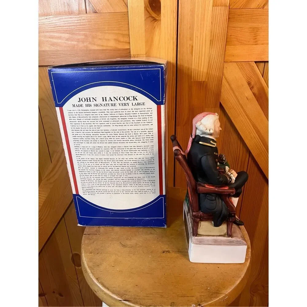 McCormick Distilling Co Patriot Porcelain Decanter John Hancock w Orig Box (7766